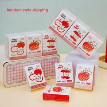 1/4/9/18/36 Packs Cartoon Pattern Handkerchief Tissues, Each Pack (3 Layers 8 Sheets) Cute Apple Pattern, Portable Small Pack Tissues, Handkerchief Tissues, Student Pocket Tissues, Back To School Essential - Multicolor - View 5