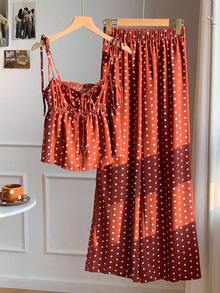 Women Two-Piece Outfits - Brown - View 5