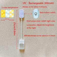 1 pieza Luz de lectura recargable con 8 LED - 3 temperaturas de color que cuidan los ojos, brillo regulable, lámpara de lectura compacta y ligera con pinza, adecuada para estudiantes, niños, tejer, acampar, reparar, amantes de los libros, regalo de graduación - Estilo vertical blanco - Ver 11