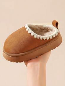 Children's Indoor Bedroom Slippers, Fuzzy Slippers For Boys And Girls, Simple And Elegant - Brown - View 1