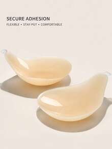 1 Set/10pcs Women's Silicone Back Support Bra, Invisible Shoulder Straps, Lifting Breast Pads, Adhesive Nipple Covers, Suitable For Various Occasions Lingerie Accessories - Multicolor - View 3