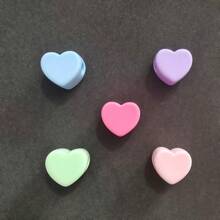 5/10pcs Minimalist Acrylic Spring Color Heart Beads DIY Phone Charm, Keychain, Jewelry Accessories, Holiday Gift - Simple Style Acrylic Spring Color Love Big Hole Beads - View 15