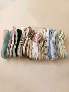 20 Pairs Women's Random Style Invisible Fashion Simple Versatile Cute Short Socks, Suitable For Daily Wear - Multicolor - View 2