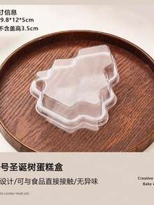 10pcs/5pcs/1pc Reusable Transparent Christmas Tree Gift Boxes, Suitable For Holiday Desserts, Party DIY Decorations And Party Gift Containers, Christmas Gifts, Gift Filling Packaging Boxes - Multicolor - View 9