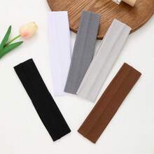 Women Thin Elastic Sports Headbands Set Solid Color Sweat Absorbing Non Slip Hair Bands For Yoga Fitness Running Workout Daily Wear - Multicolor - View 11