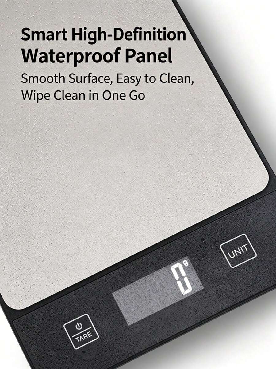 [Hot Selling Product] High-Precision Kitchen Scale With LED Display, Brushed Stainless Steel Weighing Panel, Anti-Slip Feet, Suitable For Pour-Over Coffee, LCD Display, Maximum Weighing Capacity 10 Kg, Batteries Not Included. - Multicolor - View 1
