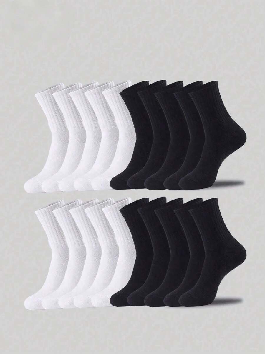 1/5/10/15/20 Pairs Couple Casual Sports Socks, Suitable For Home And Outdoor Daily Wear - Multicolor - View 1