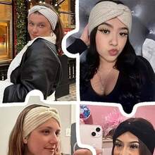 3pcs/Set Women's Winter Ear Warmers, Thick Knit Headbands, Warm Winter Accessories For Cold Weather - Multicolor - View 2