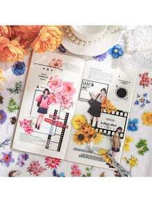 1 Set Waterproof PET Material Diary Stickers, Ins Style Creative Stickers, Scrapbook Material Paper, Office Marking Use - Multicolor - View 6