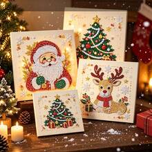 Christmas Pearl Diamond Painting Kit With Frame, Luxury Pearl Christmas Tree Diamond Art, Adult Christmas Pearl Bead Handmade Craft, Gemstone Diamond Sticker Home Wall Decor, Relaxing Creative Hobby - With Frame - View 11