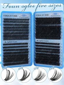576/592/640pcs Of SD Curly Eyelashes,Popular In Europe And America,With High-Capacity False Eyelashes;Natural And Soft False Eyelashes,Suitable For Homemade Eye Makeup And Beauty;Durable And Thick False Eyelashes,Suitable For Halloween And Christmas - Multicolor - View 13