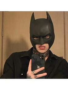1pc Bat Hero Full Face PVC Cosplay Halloween Mask, Birthday Gift, Easter, Christmas Holiday Party Gift - Multicolor - View 5