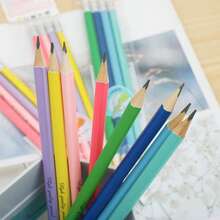 Triangular HB Pencil 4pcs Set, Macaron Colorful Pencil Body With Eraser Head, Corrective Grip Writing Pencil For Elementary Students, Student Stationery - Triangular Pencil - View 3