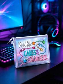 Cable And Charger Storage Bag - Multi-Functional Travel Organizer For Chargers, Cables, Electronic Devices - Dynamic Tech Organizer For "Outlets, Cables And Chargers". This Compact And Affordable Storage Bag Is Perfect For Your USB Cables, External Batteries, Headphones And Chargers. - Multicolor - View 4