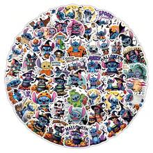 Disney 52pcs Stitch Halloween Cartoon Stickers Waterproof Decorative Stickers For Laptop Phone Water Cup Skateboard Stickers Kids Gift - Multicolor - View 5