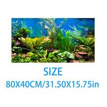 Aquarium Underwater Background, Fish Tank Sticker, Suitable For Freshwater/Saltwater Fish Tank, Shrimp, Aquarium Decoration Vinyl Mural, Removable Without Residue - A - View 93