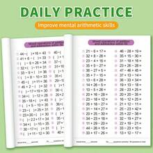 1 Set Buku Latihan Matematika Penjumlahan dan Pengurangan, Rentang 10/20/50/100, Buku Latihan Matematika Mental Anak, Pembelajaran Matematika Awal Prasekolah, Buku Pendidikan Montessori, Hadiah Kembali ke Sekolah, Halloween, Natal, Pesta - MultiWarna - View 2