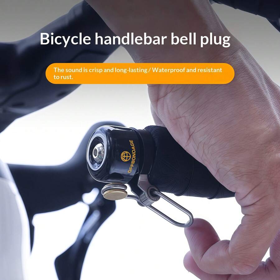 1PC Handlebar Plug‑In Bike Bell, Hidden Compact Road Bicycle End Plug Bell, 80‑Decibel Crisp Loud Sound Bicycle Warning Bell - Hidden Handlebar Bell - View 1