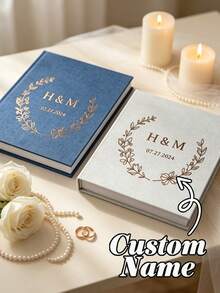 Personalized Wedding Photo Album, Customized Wedding Photo Album, Customizable Name/Text, Wedding Memory Book, Wedding Scrapbook, Unique Anniversary Gift, Valentine's Day Gift, Bride Gift, Home Decor - Multicolor - View 2