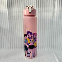 KPop Demon Hunters 1pc KPOP Water Cups, Leak-Proof Plastic Sports Water Bottle, Cute Personalized Gift, Suitable For Outdoor Hiking, School, Office, Perfect Gift - Multicolor - View 4