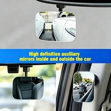 2 buah Kaca Spion Titik Buta Mobil Bentuk Persegi Bulat Cembung Sudut Lebar 360 Derajat untuk Mengemudi dan Parkir pada SUV, Truk, dan Van - A - View 5