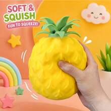Tachimi 1 buah Mainan Nanas Squishy Super Padat untuk Permainan Membaca, Mainan Pendamping Cerita Sensorik Genggam, Alat Pereda Stres & Fokus Portabel, Cocok untuk Anak-anak dan Dewasa, Hadiah Relaksasi Harian, Gaya Acak - MultiWarna - View 4