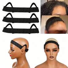 New Non-Slip Wig Grip Elastic Band For Lace Front, Wig Band With Ear Cut Outs | Non Slip, Adjustable C Shaped Elastic For Lace Front Wigs, C Shaped Ear Curve Headband For Women - View 2