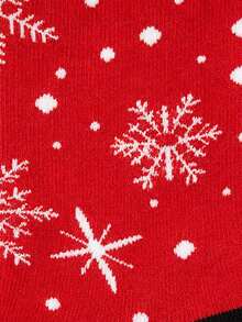 Christmas Halloween Holiday Crew Socks, 1 Pair Of Men Crew Sock,All‑Over White Snowflake, Warm Soft Breathable Fall Winter Socks, Gift For Men & Women - Multicolor - View 5