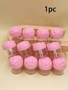 1/12/24/36pcs Plastic Cosmetic Cream Containers Empty Round Transparent Jars With Rose Lid Reusable Empty Cream Jars Mini Cosmetic Containers Suitable For Cream, Lotion Plastic Cosmetic Container Jars Empty Cream Containers Travel Cream Containers 20g - Multicolor - View 14