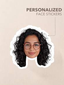 Custom Face Stickers, Personalized Photo Stickers, Waterproof Die-Cut Sticker Sets, Party Favors & Decorations For Weddings, Birthdays, Bachelorette Parties, Graduation, Retirement Events, Gift Bags, Envelopes, Invitations & DIY Crafts - Multi-color Portrait - View 1