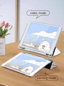 Kingsung Rabbit Floral Bow Pattern Tablet Case, Compatible With IPad 9.7/10.2/10.5/10.9/12.9/Pro 11, 10th Generation, Compatible With Samsung Galaxy Tab S6 Lite 10.4-Inch, Compatible With Kindle Paperwhite 12th Gen 2024, Kindle 11th Gen 2022, Clara Color, Soft Fall Protection, Intelligent Standing/Automatic Wake-Up/Sleep - Multicolor - View 7