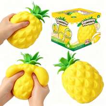 Tachimi 1 buah Mainan Nanas Squishy Super Padat untuk Permainan Membaca, Mainan Pendamping Cerita Sensorik Genggam, Alat Pereda Stres & Fokus Portabel, Cocok untuk Anak-anak dan Dewasa, Hadiah Relaksasi Harian, Gaya Acak - MultiWarna - View 3