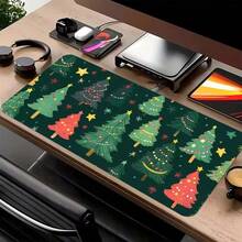1pc Christmas Cartoon Pattern Mouse Pad, Large Size Desk Mat With Non-Slip Rubber Base, Smooth Surface Suitable For Gaming And Office, Multi-Functional Holiday Computer Accessory - Cartoon Christmas Tree - View 8