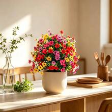 1 Set Artificial Flowers With Ground Stake, Suitable For Indoor/Outdoor Garden, Porch, Patio, Wedding And Party Creative Home Decor, 2026 Christmas Decoration - A - View 5