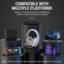 ATTACK SHARK L80 Wireless Gaming Headset, 2.4GHz USB Gaming Headset, Supports Bluetooth 5.2, 50 Hours Battery Life, Noise Cancelling Microphone, 3.5mm Wired Interface, Suitable For PC Wireless Headset/ - Multicolor - View 9