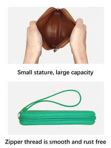 1pc Silicone Makeup Bag, Waterproof Washable Cosmetic Storage Bag With Zipper And Hanging Rope, Large Capacity Travel Organizer, Can Store Cosmetics, Keys, Cards And Earphones, Portable Desktop Storage Bag, Small Handbag, Women's Gift, Christmas Gift. - Multicolor - View 7
