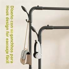 Perchero de Ropa Multifuncional con Doble Barra para Colgar y Estante Inferior, Organizador para Recámara con Amplio Espacio para Prendas, Zapatos, Bolsas y Cajas, Diseño Moderno y Práctico, Ideal para Crear un Vestidor en Casa, Preparar tus Outfits y Mantener Cada Prenda en su Lugar - Multicolor-Tendedero de doble barra - Ver 7