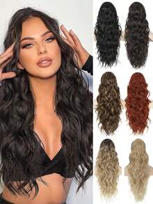 Ponytail Extension, Claw Clip Ponytail Extensions Long Wave Black Ponytail Extensions For Women Synthetic 26 Inch Hairpiece For Daily Use - Multicolor - View 2