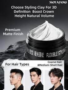 MOFAJANG Clay Penata Rambut Matte Zero-Feel Pria 100ml, Hasil Akhir Matte, Pembentuk Kuat & Tekstur Alami, Daya Tahan Lama, Matte & Bervolume, Tegak & Bergaya, Wangi, Mudah Dioleskan dan Diratakan untuk Penataan Sederhana - tanah liat rambut - View 10