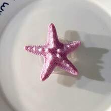 Fresh Style 3D Shell Starfish Pentagram Solid Color Star Magnetic Air Cushion Phone Stand Foldable Telescopic Rotating Air Pad Suction Finger Ring Support Holder - Multicolor - View 4