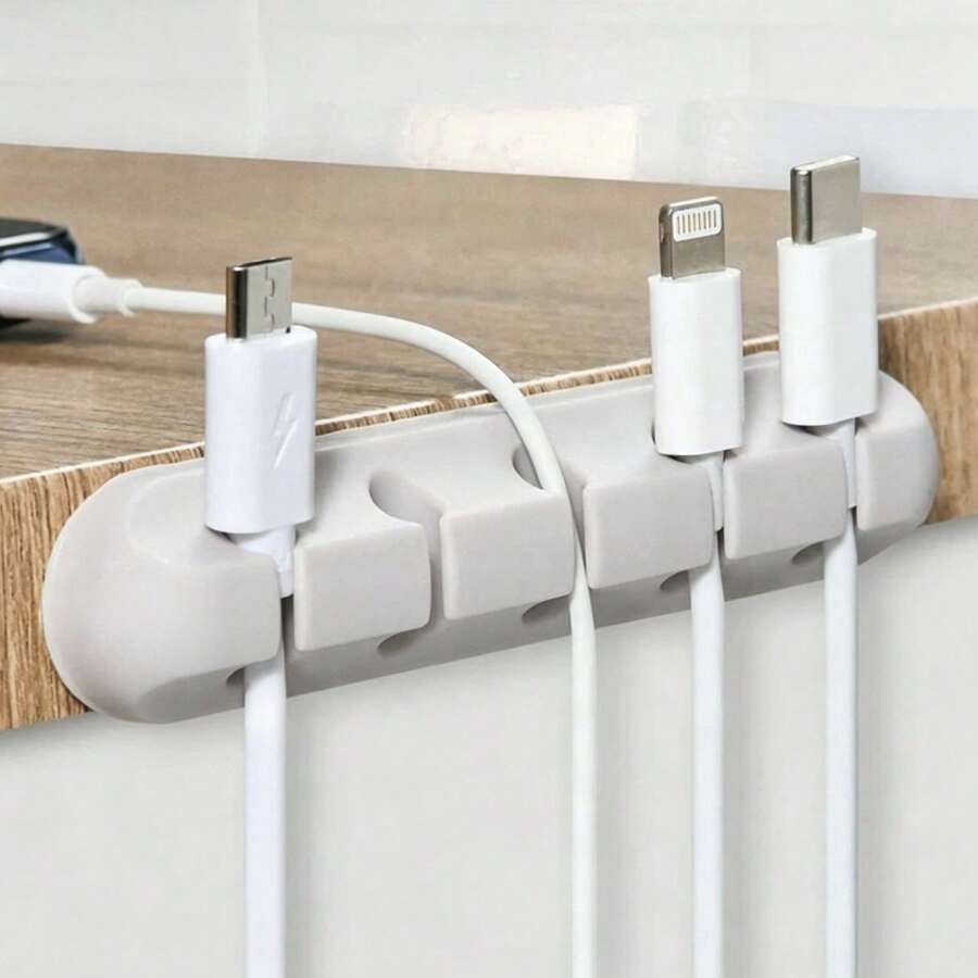 Multi-Slot Cable Organizer - Durable Multi-Purpose Cable Management Clip, Suitable For Office Desk, Car And Home