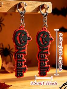 Customized Halloween Name Letter Key Chain, Spider Web Spider Letter Bag Pendant, Commemorative Gift For Friends. - Multicolor - View 4