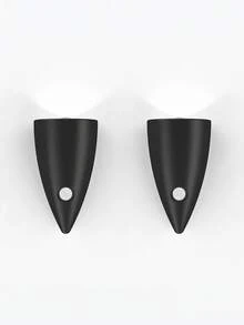 1/2pcs Stick‑On Motion Sensor LED Wall Sconce, Cordless Rechargeable Battery Night Light, Dusk‑To‑Dawn Induction Wall Lamp, Minimalist Wireless Decor Lighting Fixture For Hallway, Bedroom, Stairs - Normal - View 15