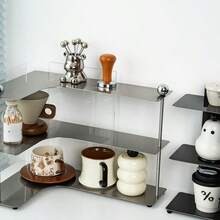 Stainless Steel Corner Shelf With Acrylic Sides, 3-Tier Kitchen Organizer - View 10