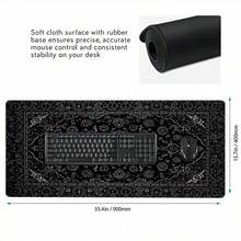 Black Persian Carpet Gaming Accessories Mouse Pad Computer Desk Xxl Mouse Mat Large Mousepad Mice Extra Large For Bears Pc - View 4
