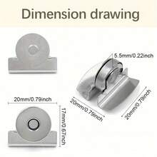 1 Pair Magnetic Snap Faux Leather Bag Clasp Invisible Seamless Metal Secret Button Handbag Wallet Decoration Durable Snap Fastener DIY Craft Accessories - Magnetic Clasp - View 3