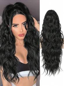 Ponytail Extension, Claw Clip Ponytail Extensions Long Wave Black Ponytail Extensions For Women Synthetic 26 Inch Hairpiece For Daily Use - Multicolor - View 11
