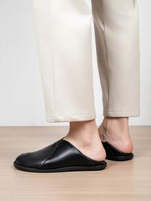 2026 New Plus Size Soft Leather Breathable Loafers Men's Business Casual Slip-On Shoes For Daily Wear - Black - View 3