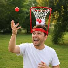 Head-Mounted Basketball Shooting Game With Soft Ball, Adjustable Headband Shooting Toy, Suitable For Outdoor Indoor Party Family Game Night, Fun Group Activity Gift For Christmas/Halloween/Holiday Birthday, Suitable For Teens And Adults 14+ - Multi-color - View 2