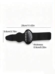 1 Pair Black Unisex One Size Arch Support Shock Absorbing Invisible Half-Size Shoe Insoles - Black - View 2